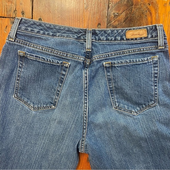 Eddie Bauer Women's Authentic High-Rise Blue Jeans Size 10S Straight Fit Denim - Picture 10 of 13